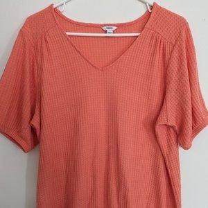 Pre-Loved Women's Sonoma Short Sleeved Blouse in Coral Size Large